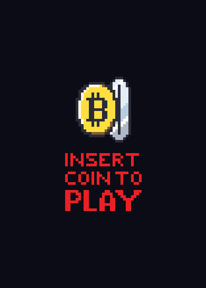 Bitcoin Retro Pixel Art Print | Crypto Gamer Wall Decor (Poster)