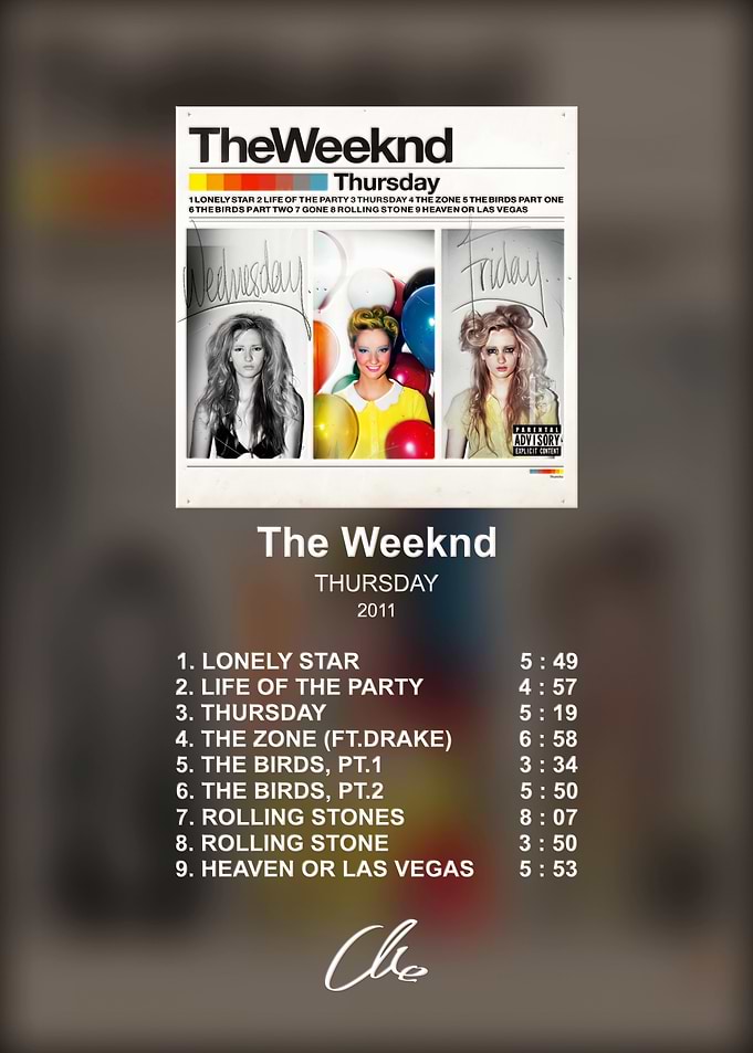 The Weeknd Thursday Album Poster