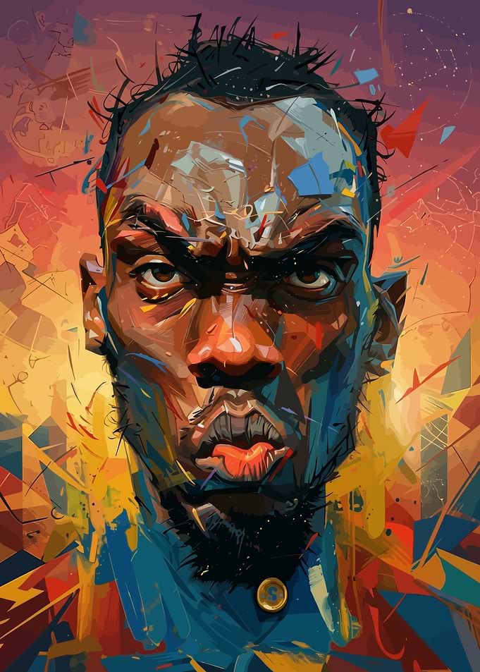 Usain Bolt Abstract Portrait