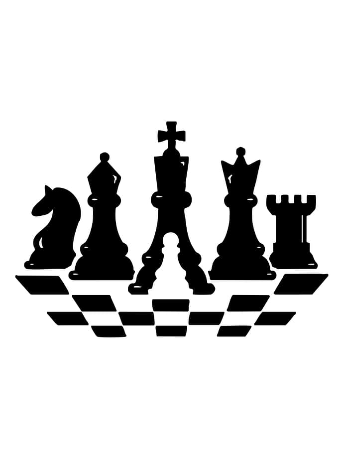 Minimalist Chess Piece Silhouette Design