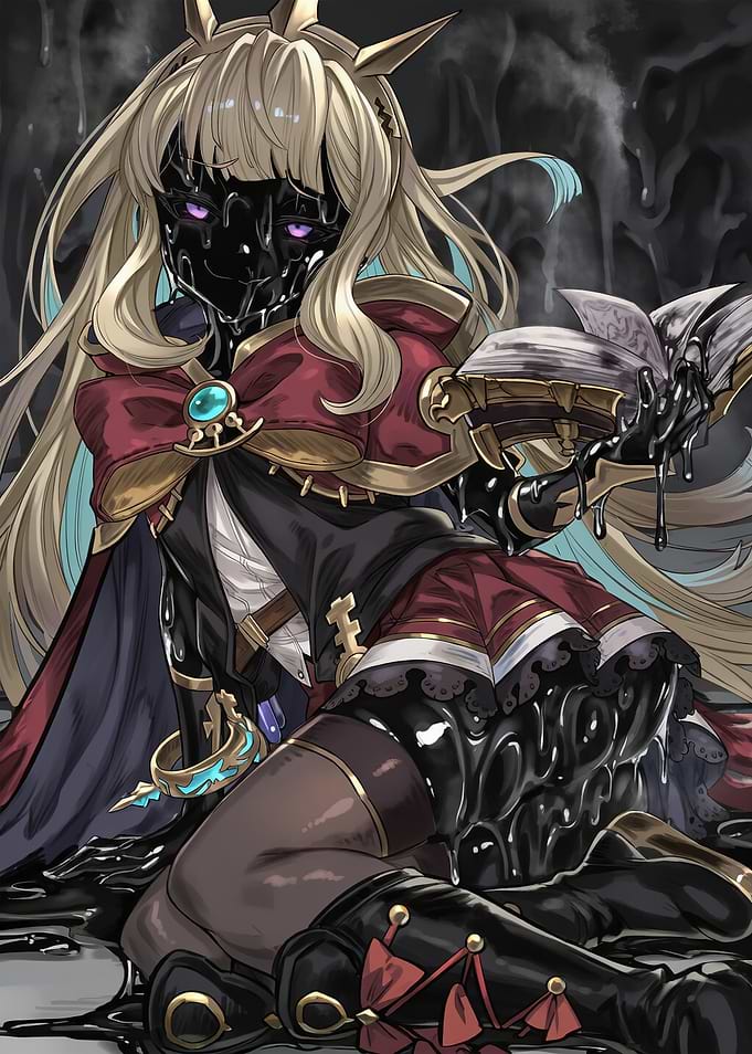 Corrupted Anime Girl with Magic Book