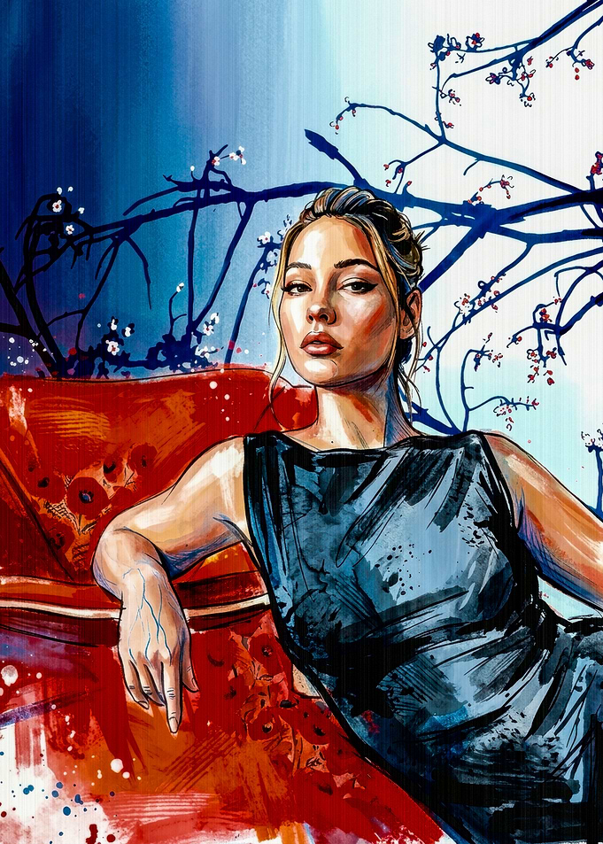 Portrait of a Woman in Blue