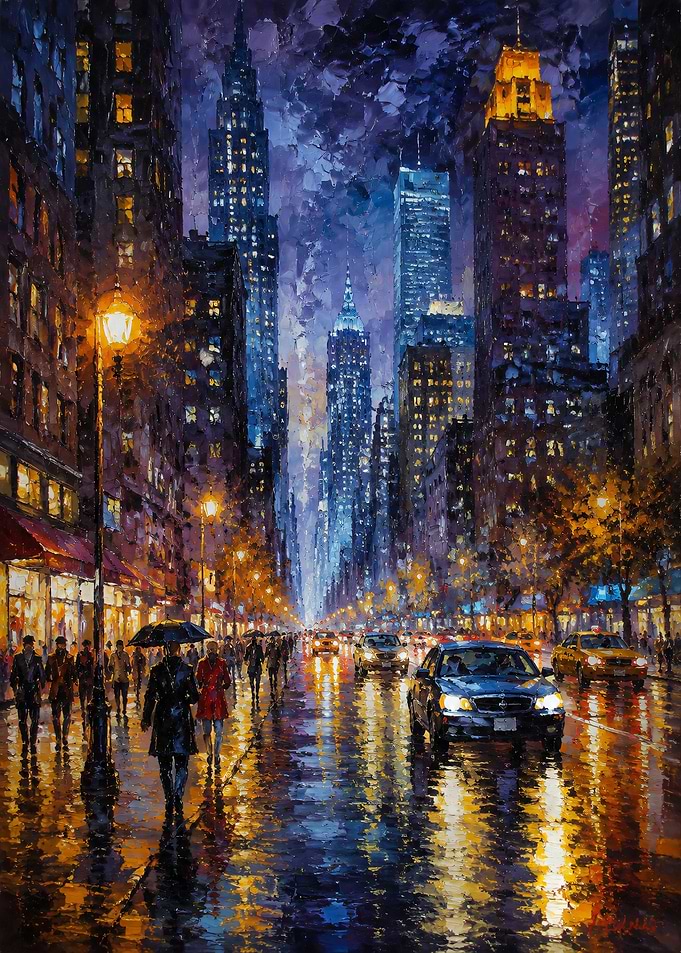 Rainy Night in New York City