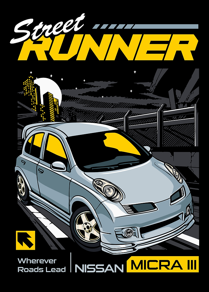 Nissan Micra III Street Runner Poster