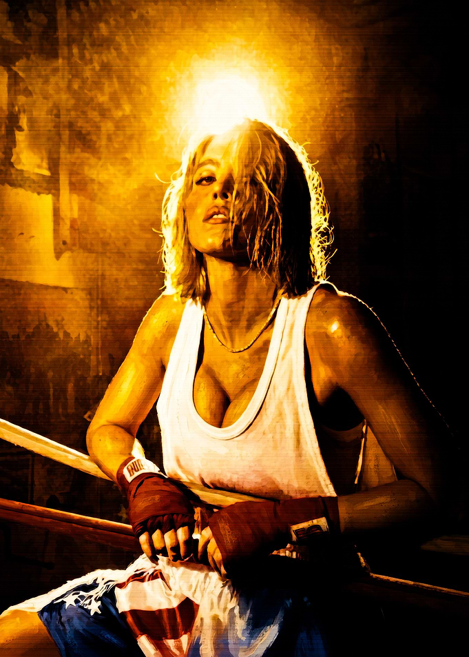 Female Boxer in Golden Light