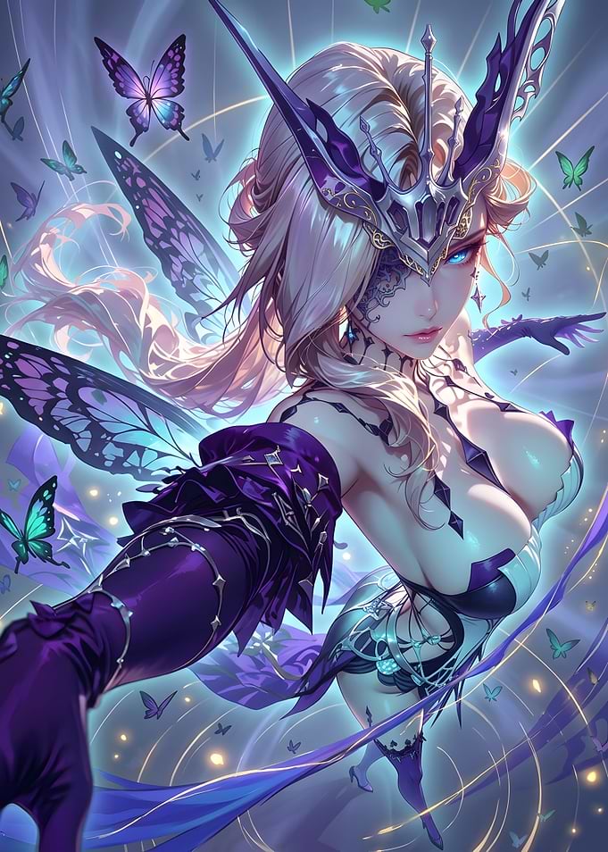 Ethereal Butterfly Queen Fantasy Portrait