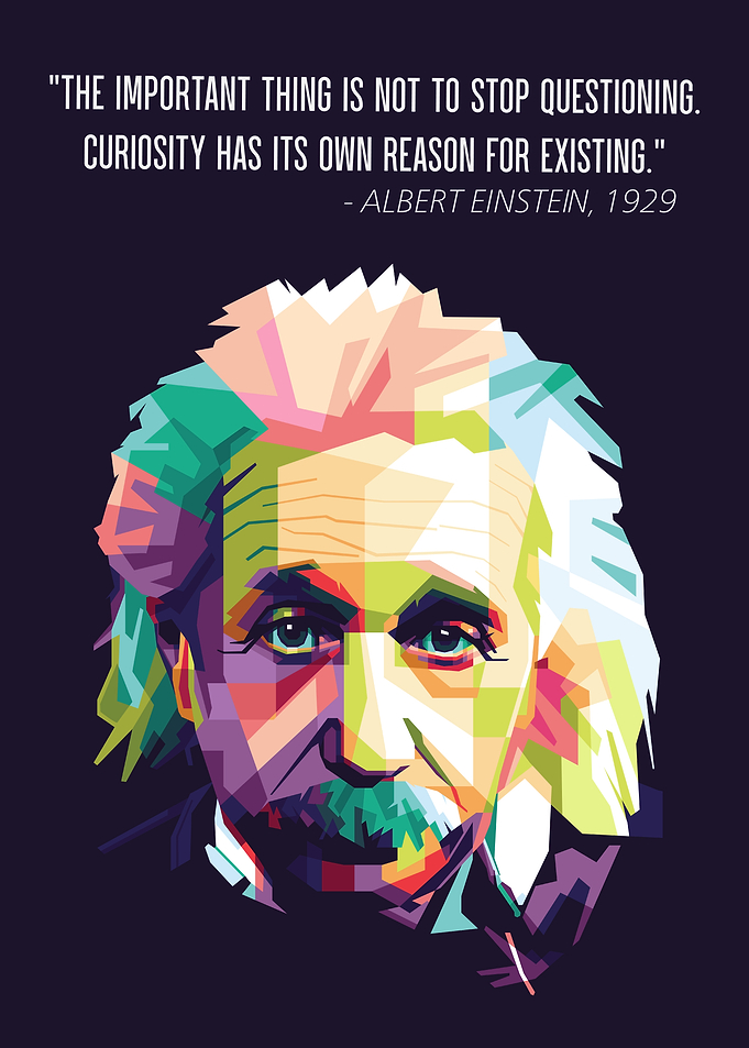 Albert Einstein Pop Art Quote Poster