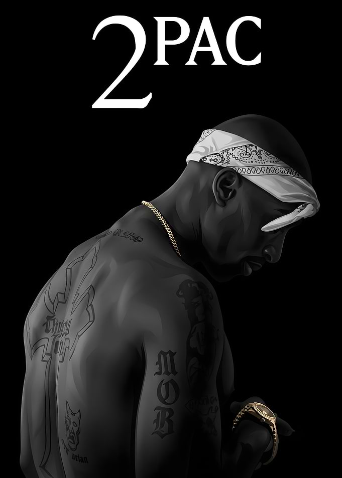 2Pac Tupac Shakur Digital Portrait