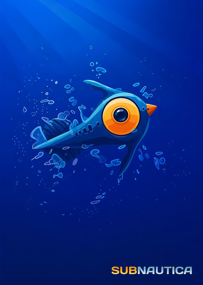 Subnautica Peeper Fish Poster