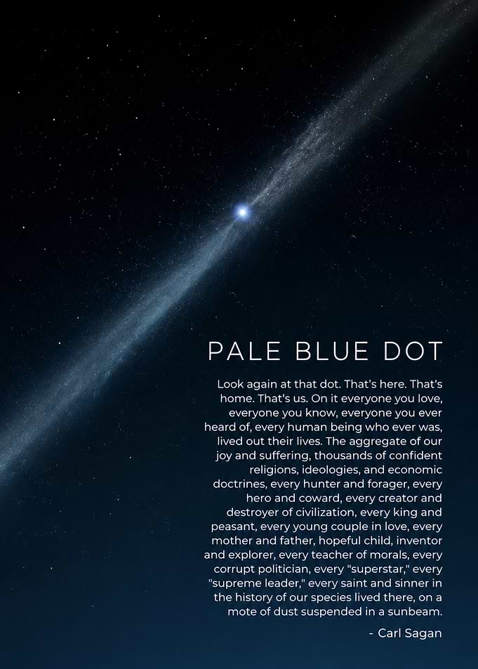 Carl Sagan Pale Blue Dot Poster
