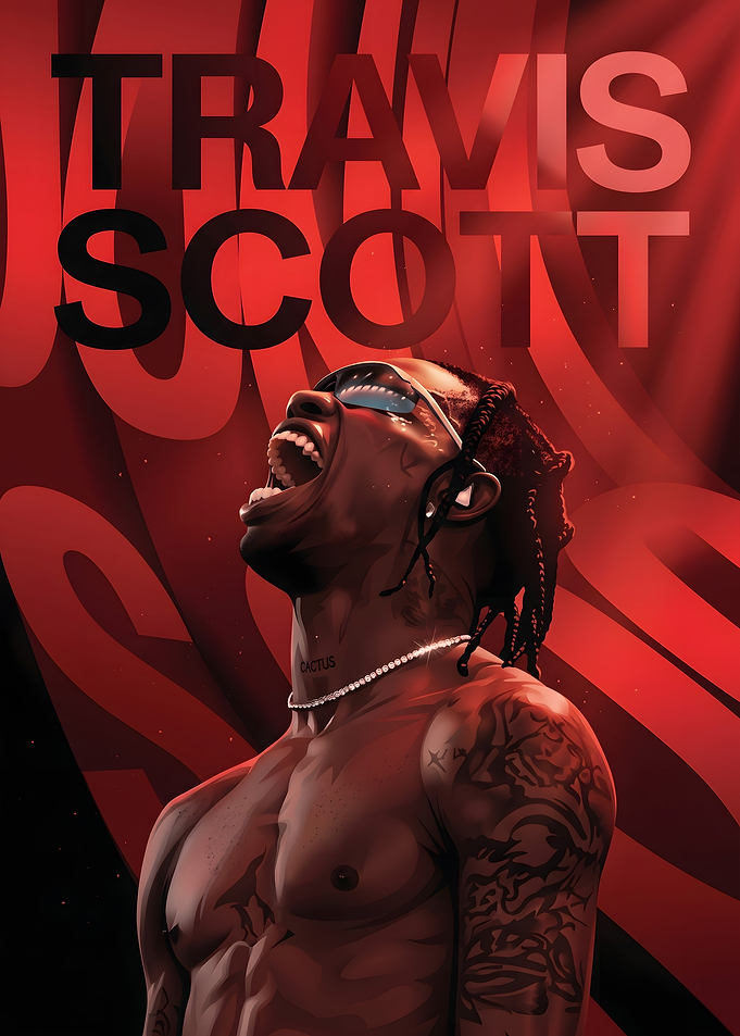 Travis Scott Red Poster