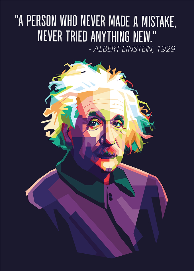 Albert Einstein Pop Art Quote Poster