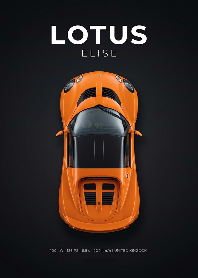 Lotus Elise Minimalist Car Poster