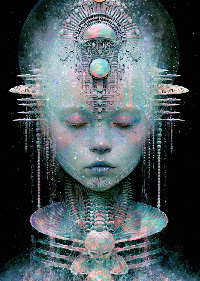 Ethereal Cosmic Being Portrait