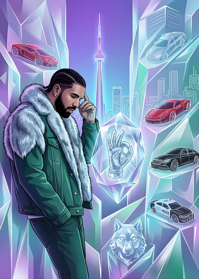 Drake Toronto Ice Crystal Portrait