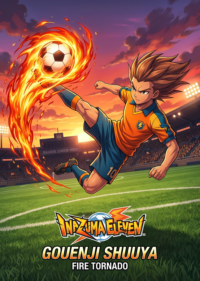 Inazuma Eleven Gouenji Shuya Fire Tornado