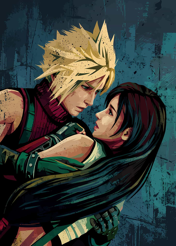 Cloud and Tifa Romantic Moment