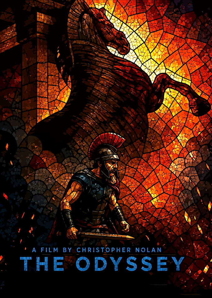 Warrior Movie in Stained Glass Poster