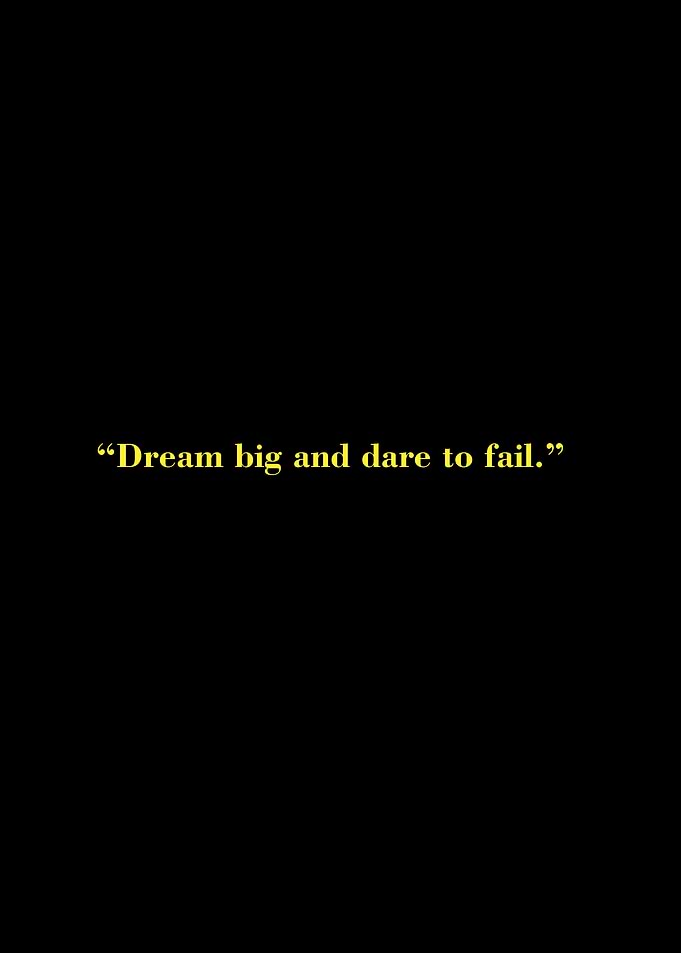 Dream Big and Dare to Fail