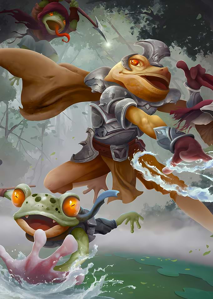 Frog Warriors in Battle