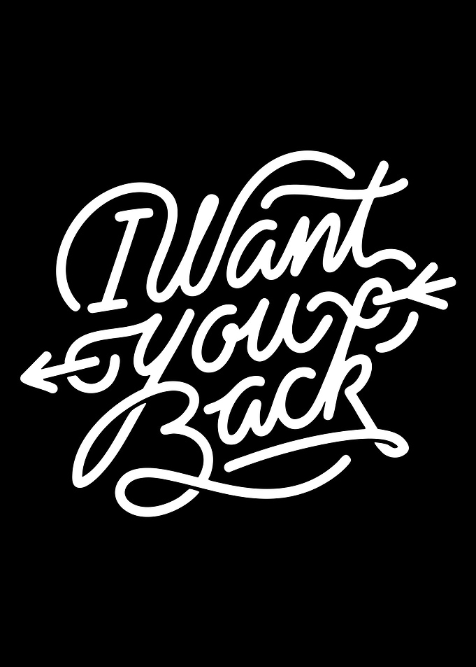 I Want You Back Typography Art