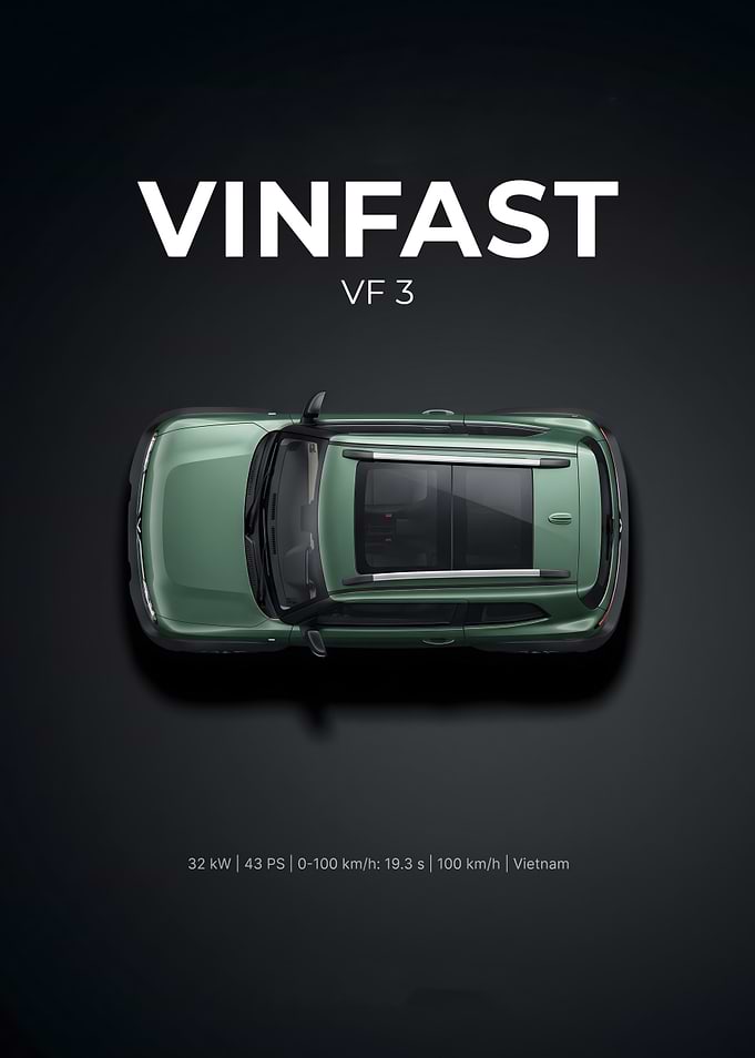 VinFast VF 3 Top View Poster