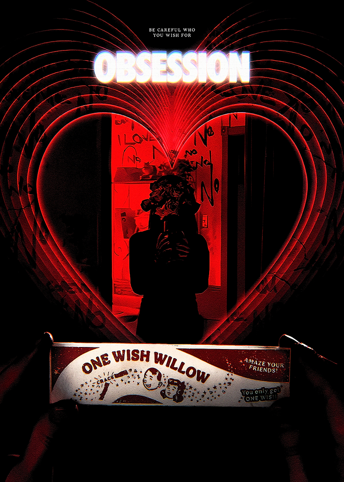 Dark Obsession Heart Mirror Poster