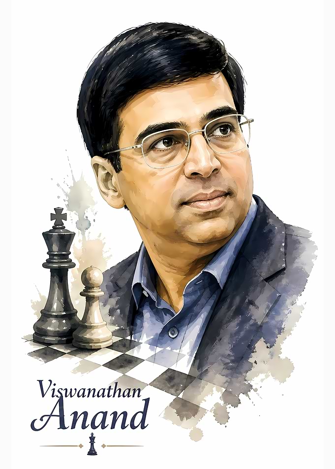 Viswanathan Anand Chess Portrait