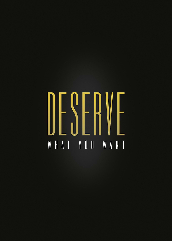 Stoic Motivational Poster | Deserve What You Want Quote Print, Masculine Office Decor