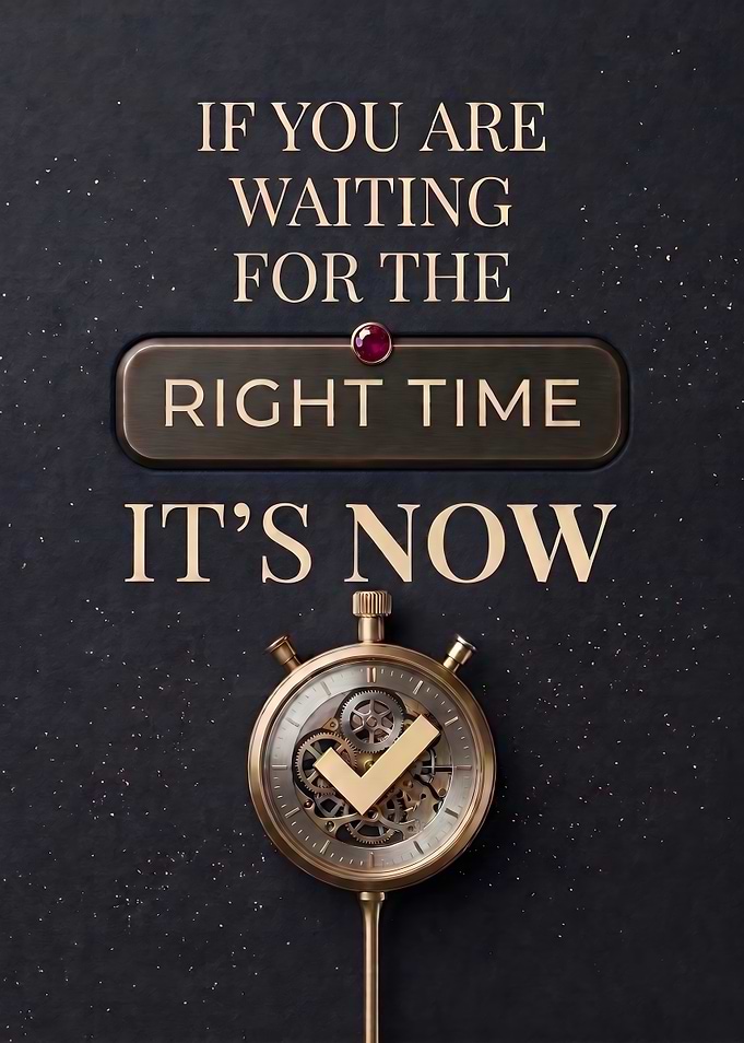 Inspirational Quote Clock Wall Art