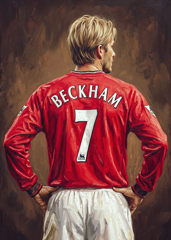 David Beckham Manchester United Oil Painting