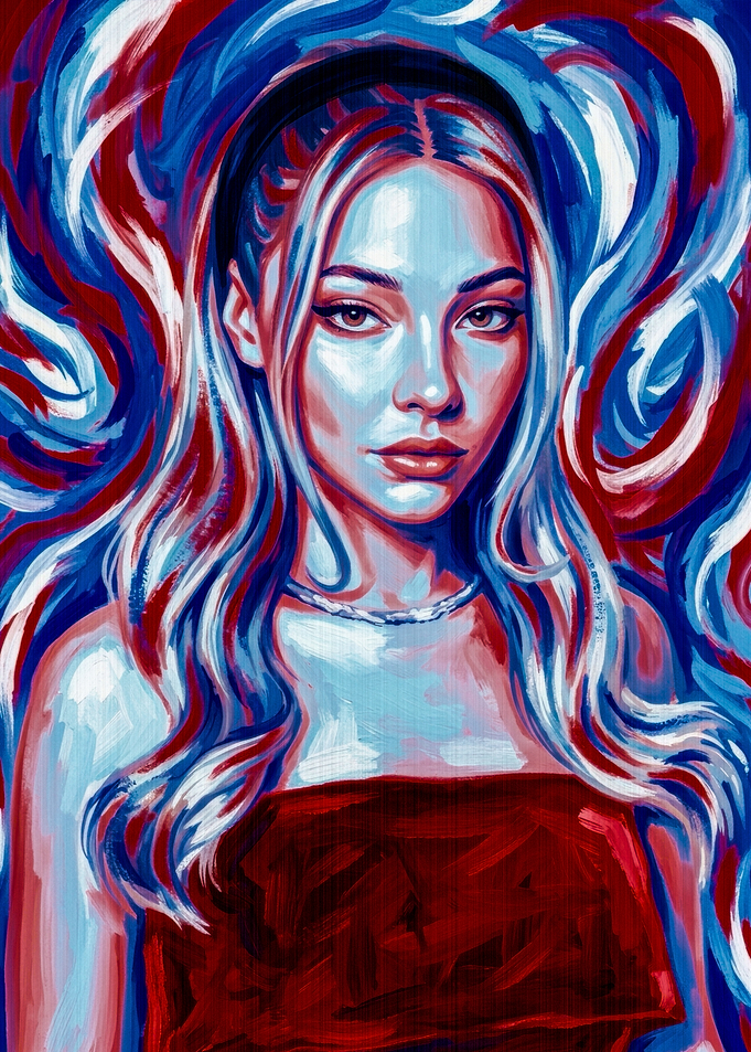 Abstract Portrait of a Young Woman