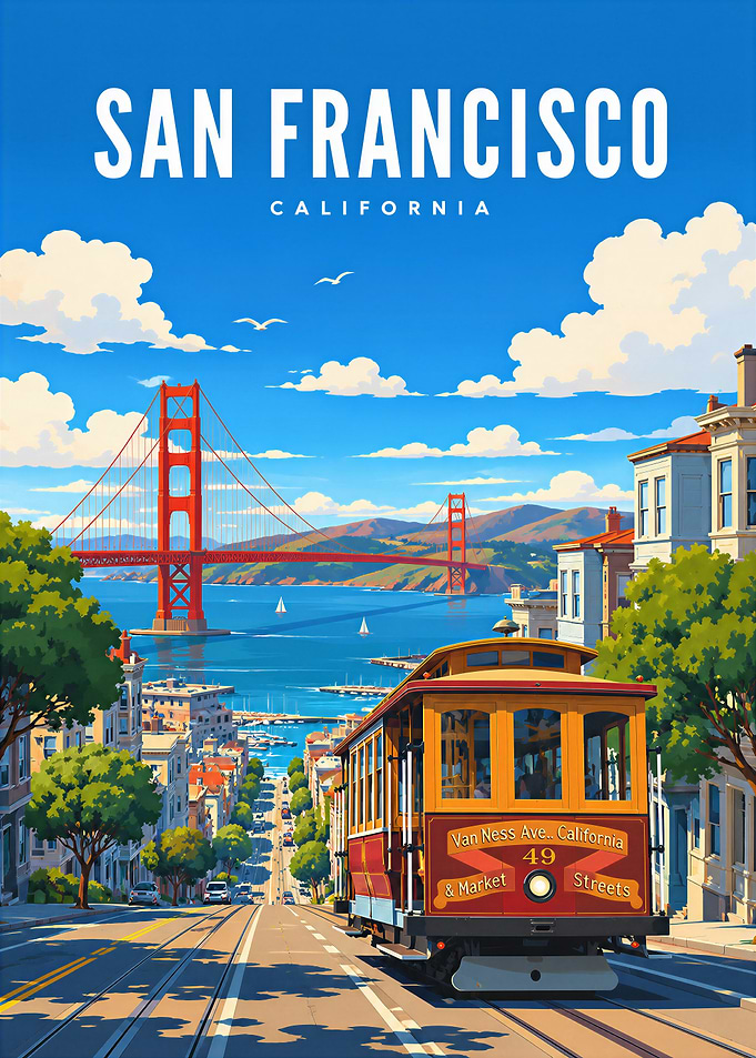San Francisco Travel Poster
