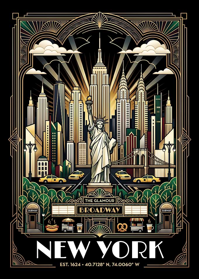 Art Deco New York City Poster