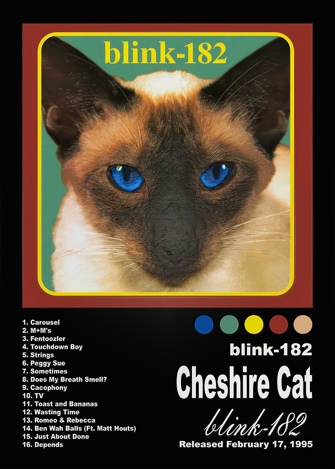 Blink-182 Cheshire Cat Album Poster