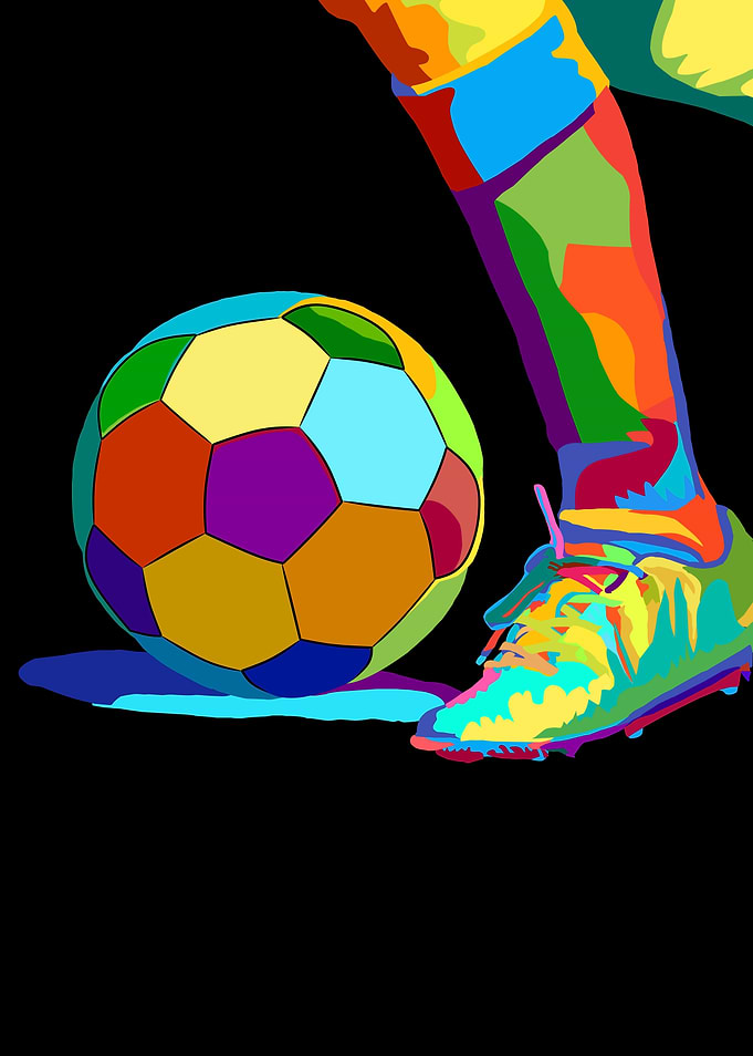 Colorful Pop Art Soccer Ball