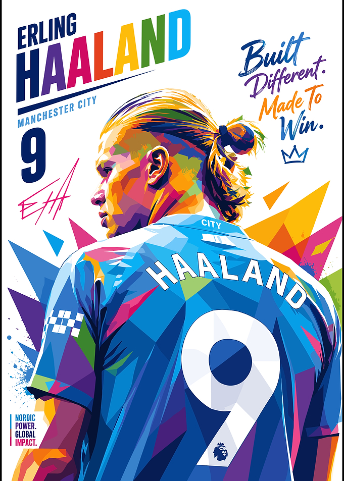 Erling Haaland Manchester City Pop Art