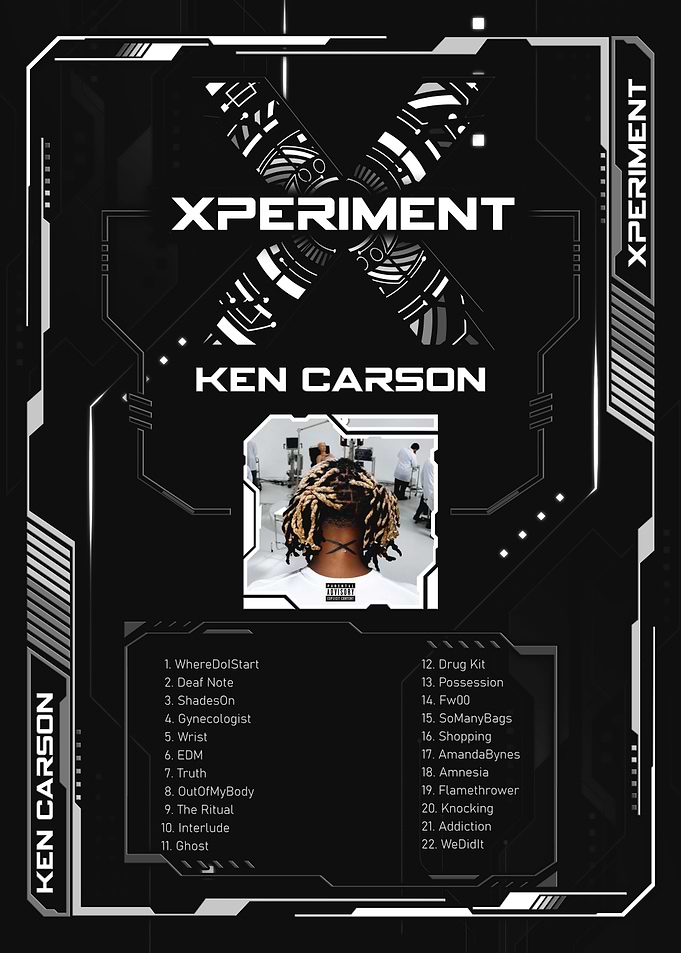 Ken Carson Xperiment Album Tracklist Poster