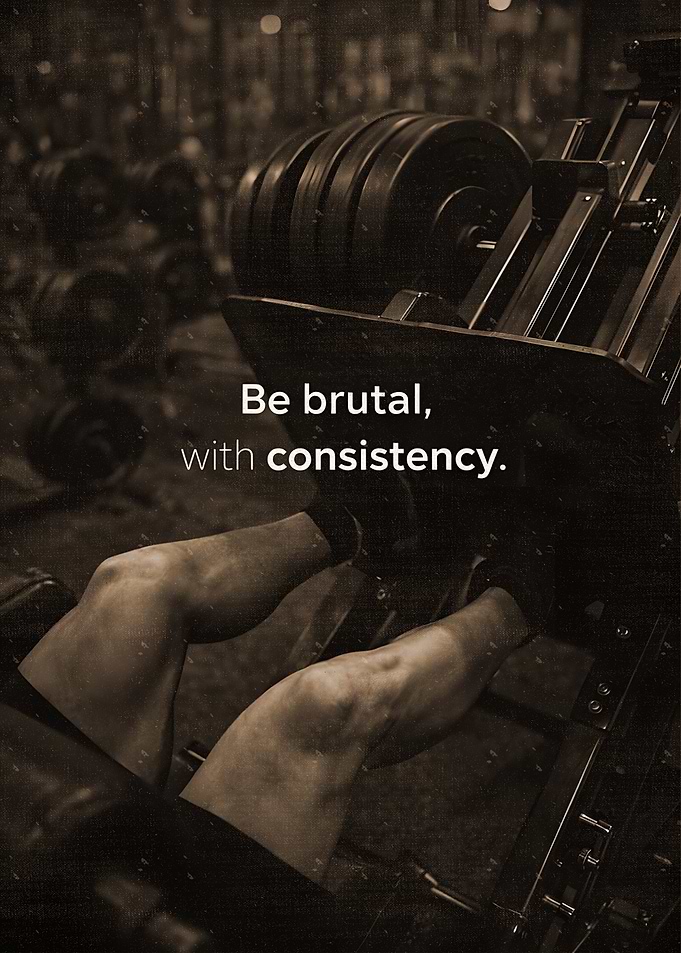Be Brutal With Consistency Gym Poster