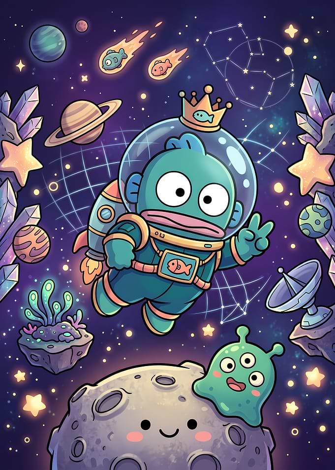 Cute Hangyodon in Space