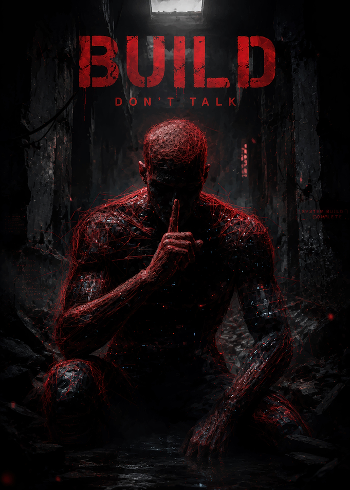 Build Don't Talk Dark Poster