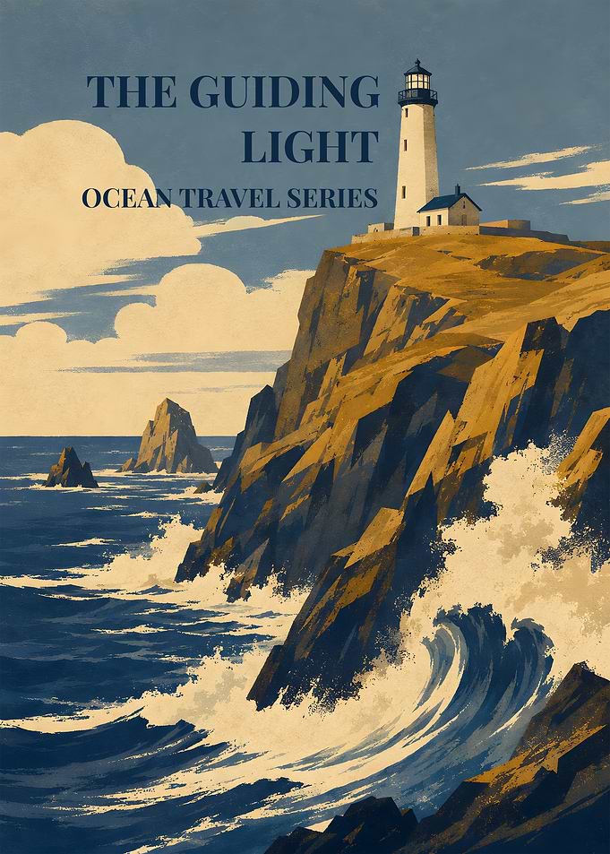 The Guiding Light Ocean Travel Poster
