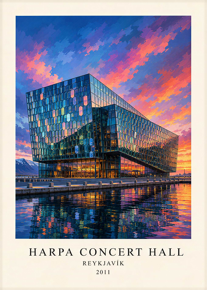 Harpa Concert Hall Reykjavik Poster