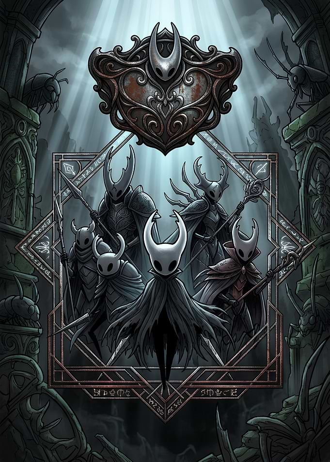 Hollow Knight Warriors Group Illustration