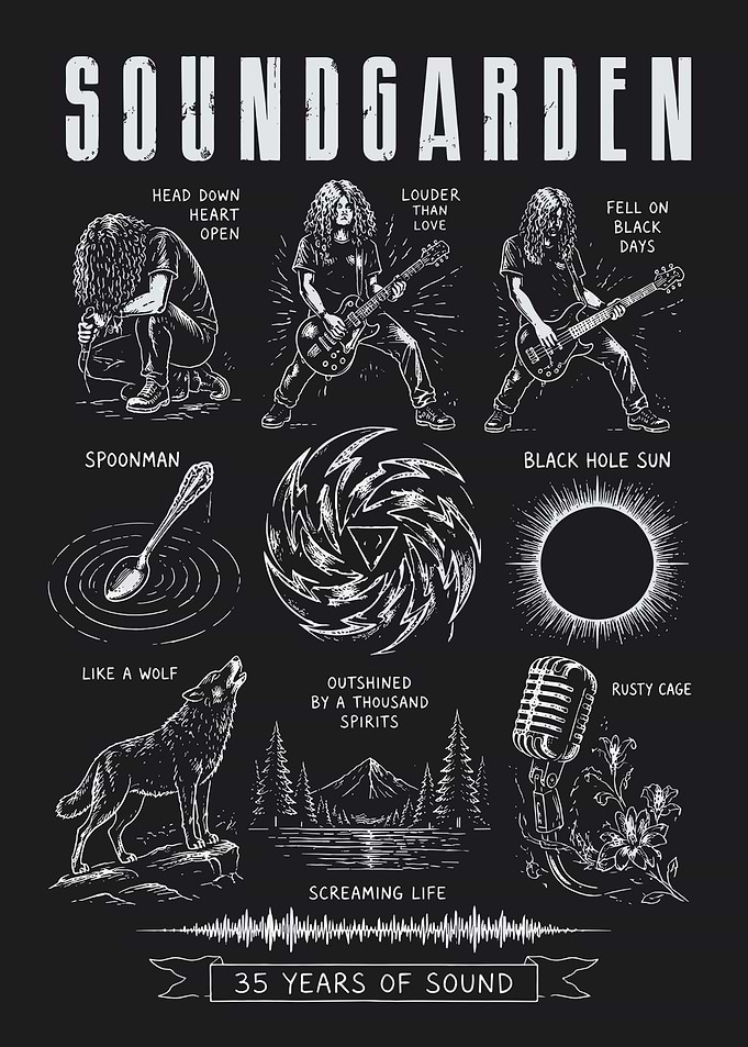 Soundgarden 35 Years of Sound Poster