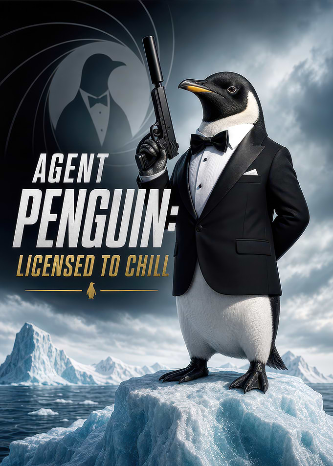 Agent Penguin Licensed to Chill Poster