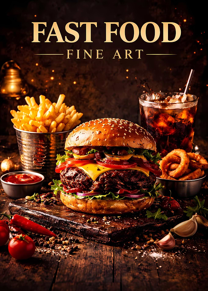 Gourmet Fast Food Fine Art Poster