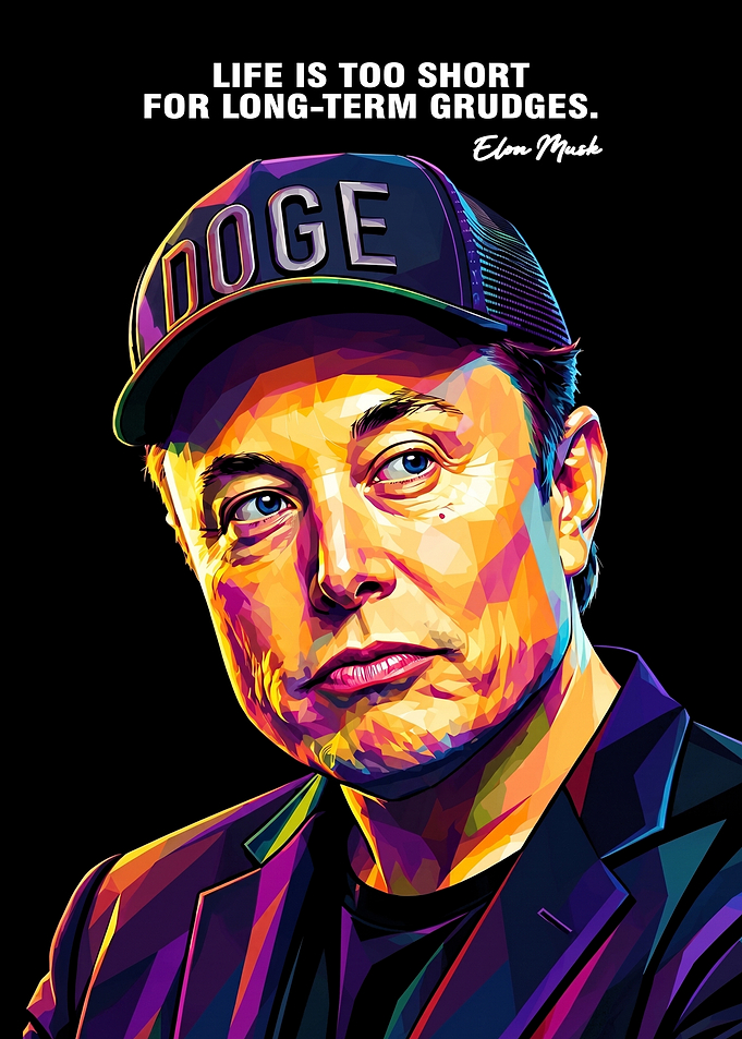 Elon Musk Pop Art Portrait