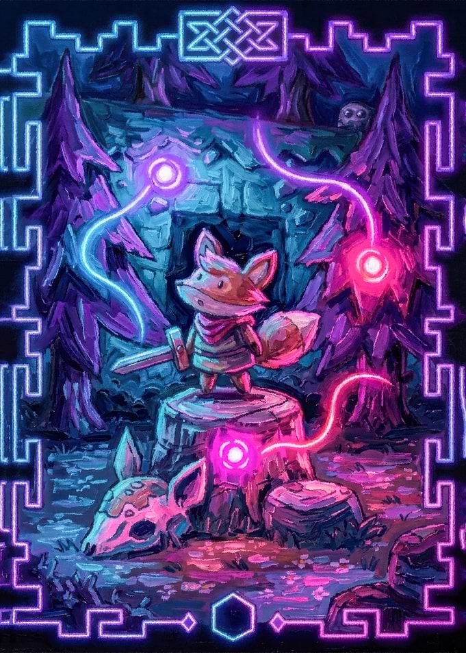 Tunic Fox Warrior Neon Forest