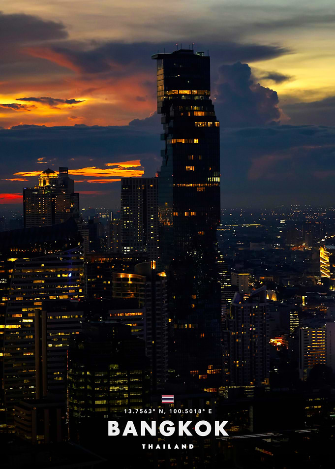 Bangkok Cityscape at Sunset